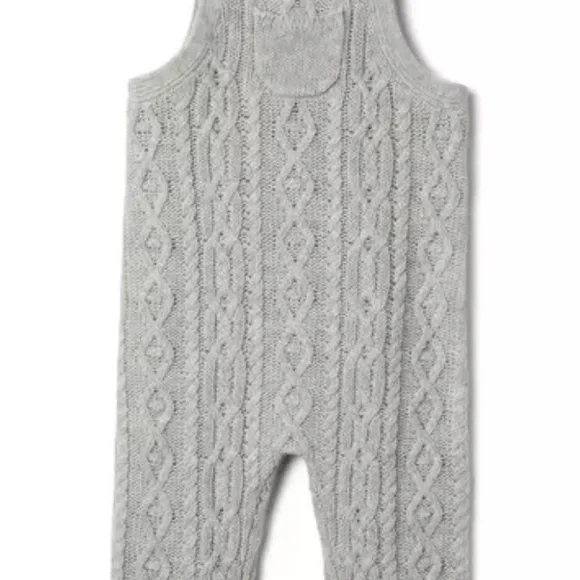 Janie and Jack stormy heather gray baby sweater overall - Picture 2 of 7